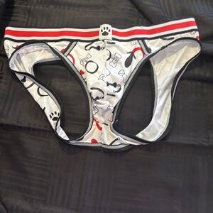Stylish White Boxer Briefs with Black and Red Accents